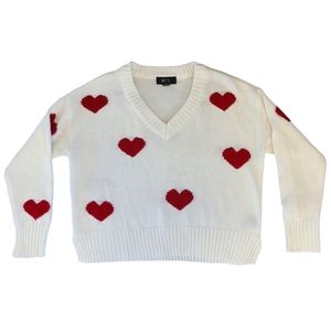 BCX heart v-neck sweater